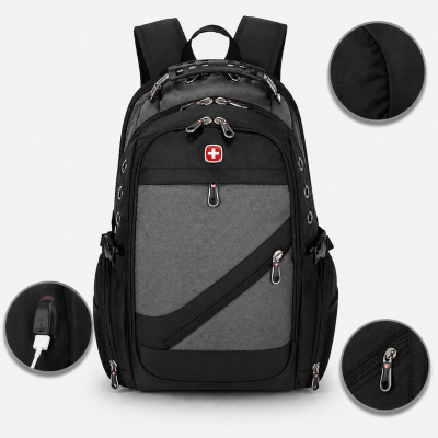 Рюкзак, швейцарський рюкзак, SwissGear 8810, туристичний рюкзак, рюкзак для ноутбука Сірий