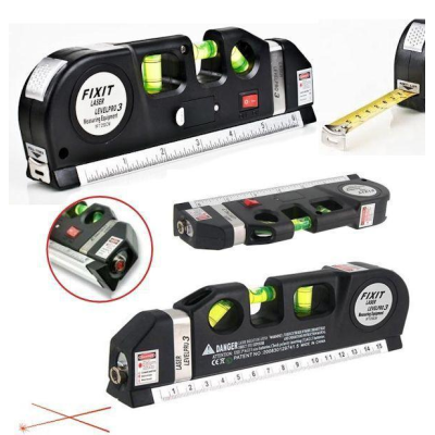Лазерний рівень із вбудованою рулеткою FIXIT Laser Level Pro 3 4в1 рулетка лінійка