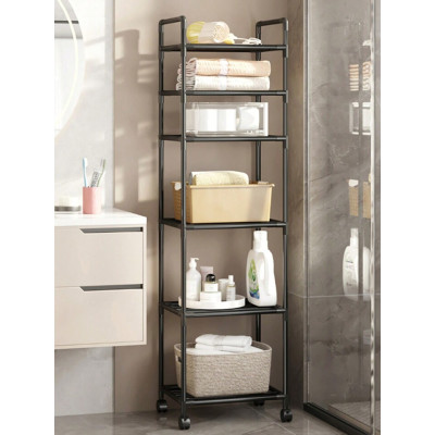 Полиця етажерка TVT-02 6 ярусів 170х42х32см Чорна