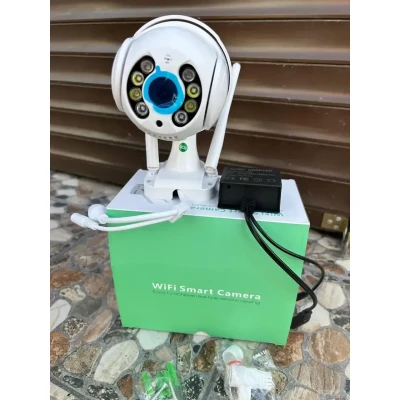 Вулична камера UKC Відеоспостереження WIFI IP бездротова зовнішня поворотна PTZ 360 з блоком живлення