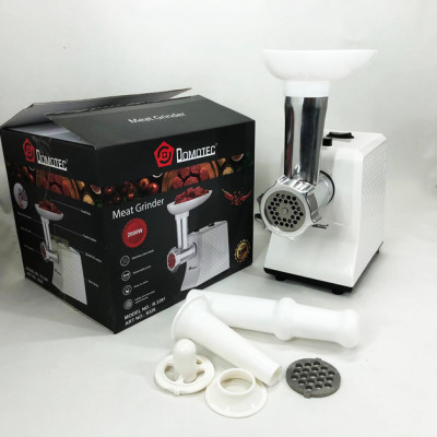 М'ясорубка електрична domotec r3391 2000w, компактна м'ясорубка для дому, м'ясорубка 3 в 1