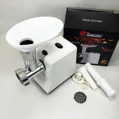 М'ясорубка електрична domotec r3391 2000w, компактна м'ясорубка для дому, м'ясорубка 3 в 1