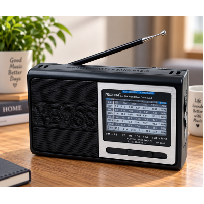 Радіоприймач GOLON RX-3050 3 Вт / Акумуляторне портативне радіо FM/AM/SW