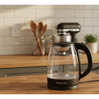 Електричний скляний чайник Sokany SK-SH-1097