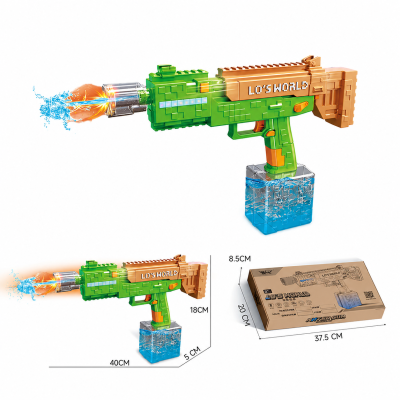 Водяний електричний пістолет зі світлом / Водяний автомат Electric Water Gun / Водяний бластер з баком для води Водяний електричний пістолет зі світлом / Водяний автомат Electric Water Gun / Водяний бластер з баком для води