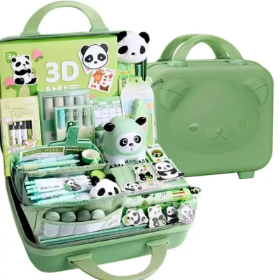 Великий набір канцелярії у валізі «Панда» 55 в 1