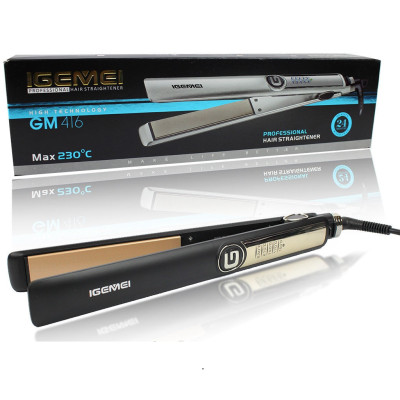 Щипці утюжок для волосся GEMEI GM-416 Чорний