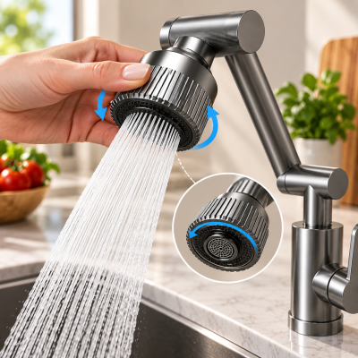 Поворотний змішувач Faucet з аератором / Кран-трансформер 360° Поворотний змішувач Faucet з аератором / Кран-трансформер 360°