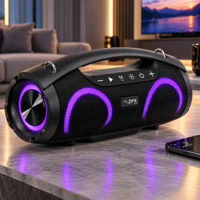 Акустична система ZX-8821 Bluetooth 20 Вт 8" / Портативна колонка з LED-підсвічуванням TWS USB FM