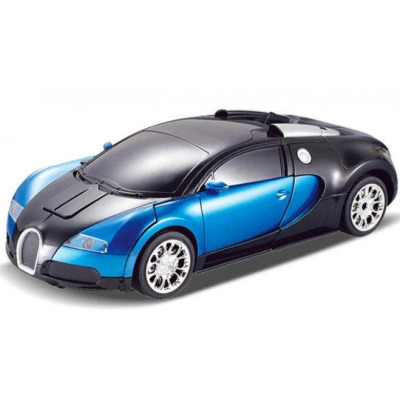 Машинка Трансформер Bugatti Size 18 см Robot Car синя з пультом Машинка Трансформер Bugatti Size 18 см Robot Car синя з пультом