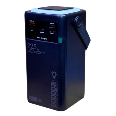 Павер банк 80000mah PD-80 / 22,5 Ліхтар + кабель Power Bank Павер банк 80000mah PD-80 / 22,5 Ліхтар + кабель Power Bank