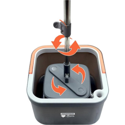 Комплект швабра з відром для миття підлоги Mop with bucket K10 , з віджиманням / Складна швабра