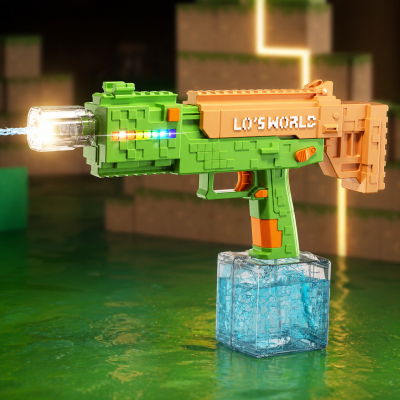 Водяний електричний пістолет зі світлом / Водяний автомат Electric Water Gun / Водяний бластер з баком для води