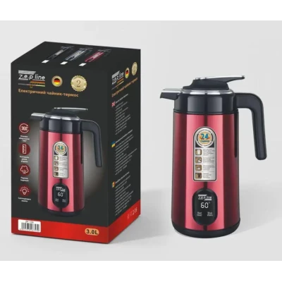 Бордо Електрочайник термос Zepline ZP-123-R 3л 2200 Вт
