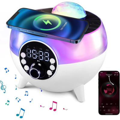 Портативна Bluetooth колонка з RGB-підсвічуванням, бездротова колонка з диско-кулею на ніжках BLTH-0322
