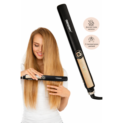 Щипці утюжок для волосся GEMEI GM-416 Чорний