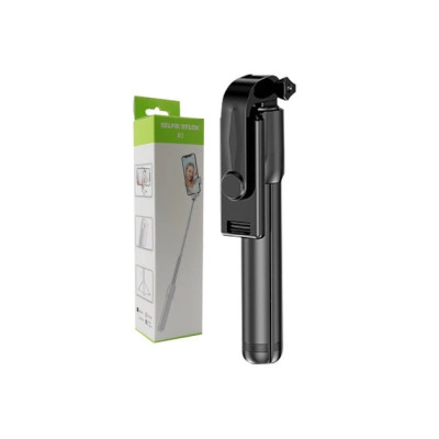 Селфі палиця штатив-монопод для телефону з Bluetooth пультом Selfie Stick R1 чорний