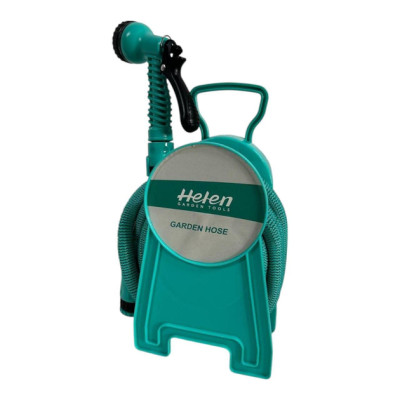 Шланг поливальний 10м з котушкою і розпилювачем з 7 режимами Helen Garden Tools шланг садовий, що розтягується