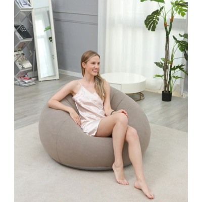 Надувне крісло-пуф Inflatable Sofa / Надувне крісло-мішок 110×110×85 см Бежевий Надувне крісло-пуф Inflatable Sofa / Надувне крісло-мішок 110×110×85 см Бежевий