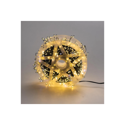 Гірлянда Роса на котушці феєрверк - мішура від USB, 50м, 1500LED + пульт теплий