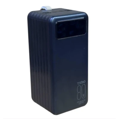 Павер банк Power Way TX80 80000mAh з 3 кабелями (Реальна потужність) Power Bank