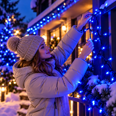 Зовнішня гірлянда-нитка String-Lights 100L 3.3B, 10 м 100 LED Синій Зовнішня гірлянда-нитка String-Lights 100L 3.3B, 10 м 100 LED Синій