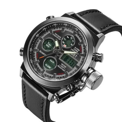 Наручний чоловічий годинник AMST Watch / Армійський чоловічий годинник з підсвічуванням вологостійкий