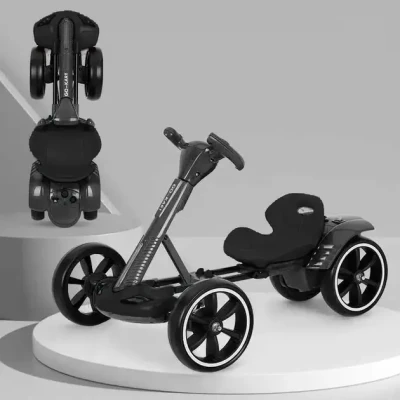 Електромобіль складний з акумулятором 6V 4.5Ah та швидкістю до 6 км/год/M-6072 Eco Koleso чорний