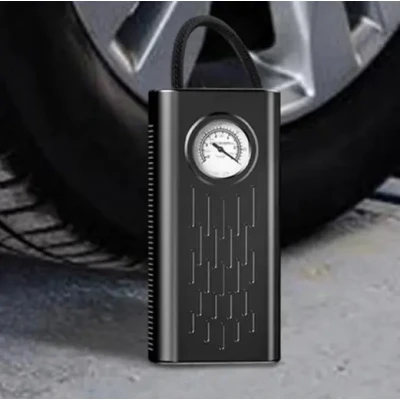 Портативний автомобільний компресор AND1322, насос від прикурювача 12V з манометром
