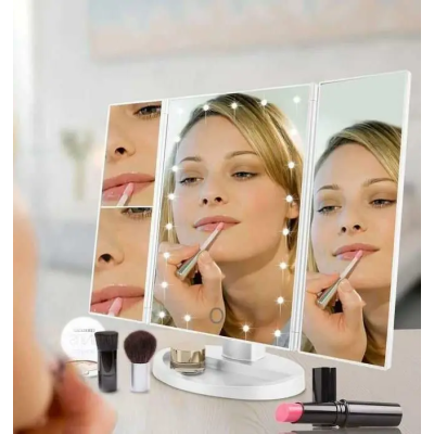 Дзеркало потрійне для макіяжу Superstar Magnifying Mirror із LED-підсвічуванням прямокутне зі збільшенням