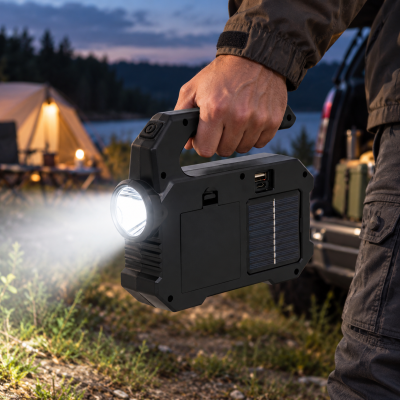 Ручний акумуляторний LED-ліхтар KJ-208 / Ручний прожектор з функцією Power Bank Ручний акумуляторний LED-ліхтар KJ-208 / Ручний прожектор з функцією Power Bank