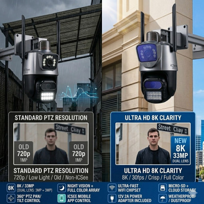 Водонепроникна камера PTZ WiFi P-11 ICSEE, 6MP, з нічним баченням Водонепроникна камера PTZ WiFi P-11 ICSEE, 6MP, з нічним баченням