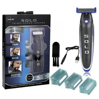 Чоловічий тример Micro Touch Solo, Машинка для стрижки бороди 3 в 1