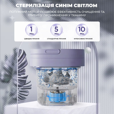 Портативна міні складана ультразвукова пральна машинка на 12L