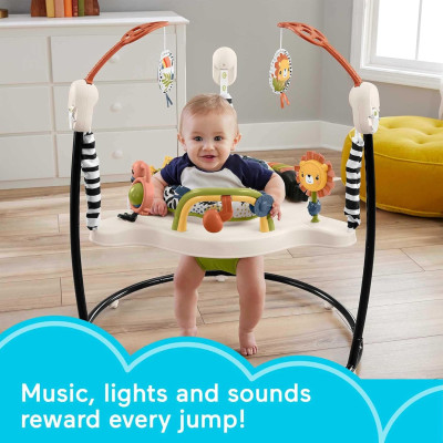 Ігровий центр, що розвиває, дитячий джемпер Fisher-Price Jumperoo Baby Activity Center Бежевий Ігровий центр, що розвиває, дитячий джемпер Fisher-Price Jumperoo Baby Activity Center Бежевий