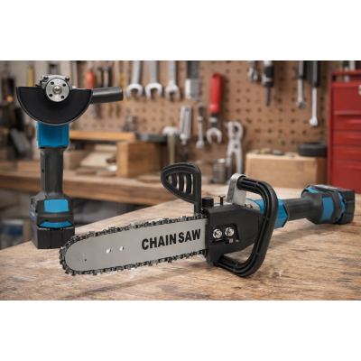 Акумуляторна болгарка з насадкою пила 2в1 в кейсі 2АКБ