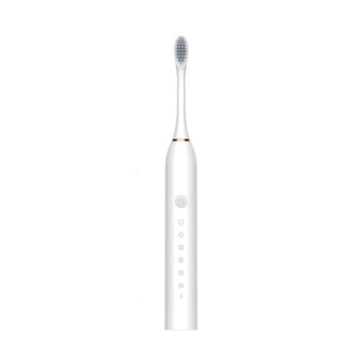 Рожева Електрична зубна щітка Sonic Toothbrush Х-3 ультразвукова акумуляторна 4 змінні насадки в комплекті