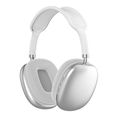 Білі Бездротові повнорозмірні навушники Bluetooth Macaron P9 Max