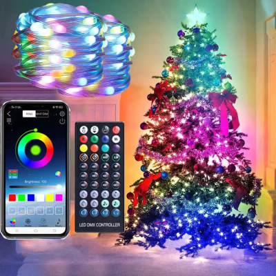Вуличні вогні 5M Smart Bluetooth App Control Світлодіодна LED гірлянда