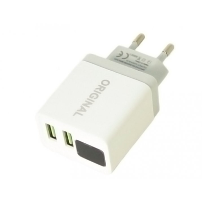 Адаптер (А-14) 220v 2 usb with digital display CX QC03 Адаптер (А-14) 220v 2 usb with digital display CX QC03