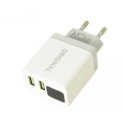 Адаптер (А-14) 220v 2 usb with digital display CX QC03 Адаптер (А-14) 220v 2 usb with digital display CX QC03