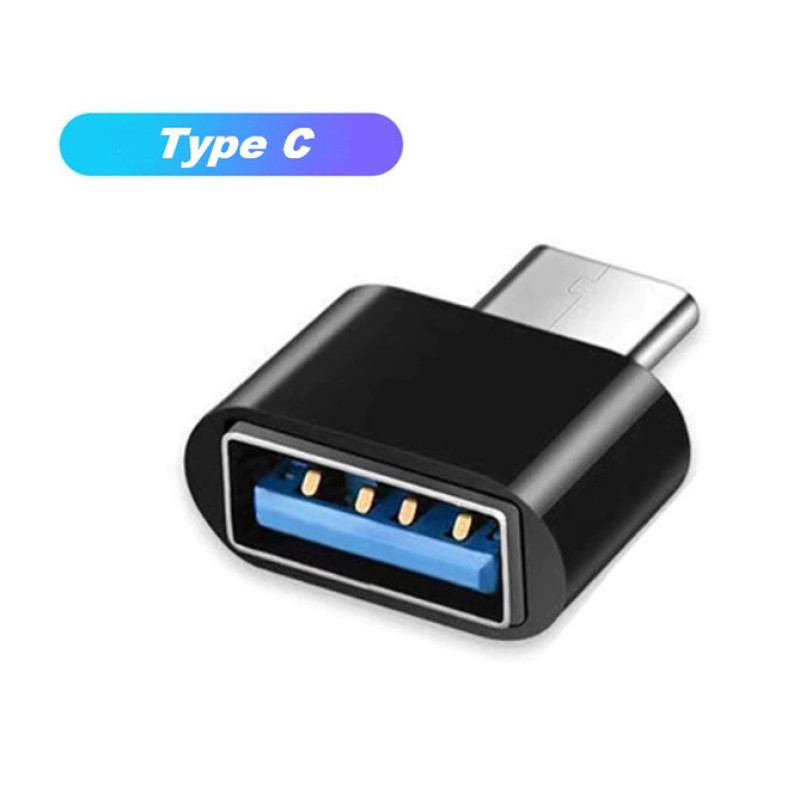 Адаптер перехідник OTG USB Type-C Black