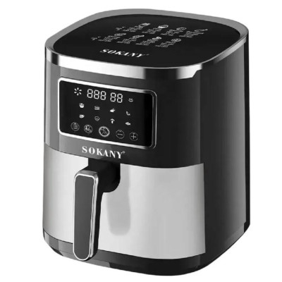 Аерофритюрниця Sokany SK 10052 1700W Аерогриль безмасляна мультипіч для приготування без олії 7 л з сенсорним керуванням