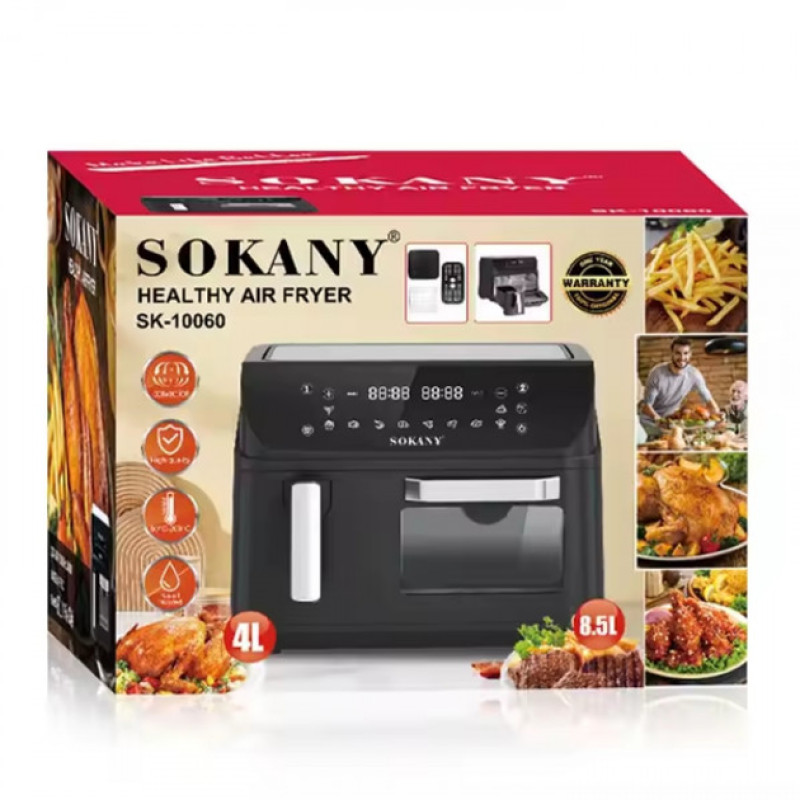 Аерофритюрниця Sokany SK-10060 з 2 чашами, сенсорне керування