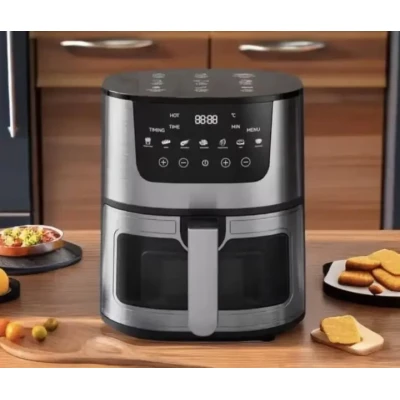 Аерогриль Rainberg RB 2268 4200W аерофритюрниця безмасляна для приготування без олії з регулюванням температури 8 л