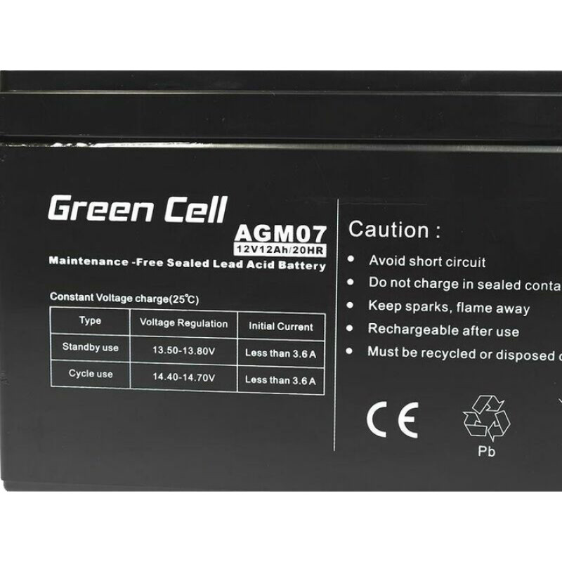 Акумуляторна батарея Greencell AGM 12V 12Ah