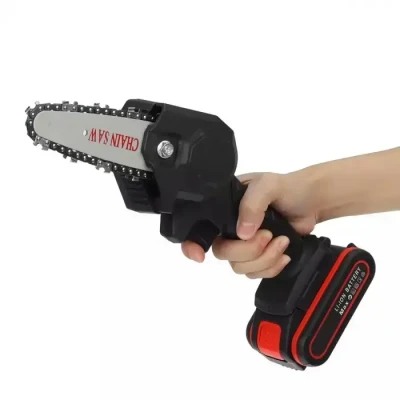 Акумуляторна ланцюгова міні-пилка сучкоріз для обрізки дерев Mini Electric Chainsaw Black 1 АКБ