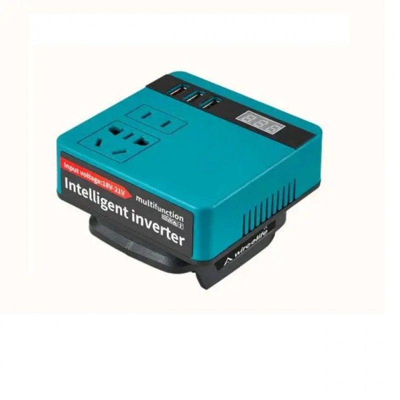 Акумуляторний інвертор напруги (без акумулятора) DC 18-21V to 220V 120W (300W пік.)
