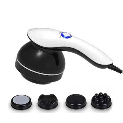 NEW Антицелюлітний масажер Body Massage, 4 насадки / Вібромасажер з ІЧ підігрівом / Масажер для тіла
