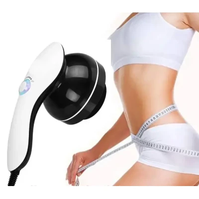NEW Антицелюлітний масажер Body Massage, 4 насадки / Вібромасажер з ІЧ підігрівом / Масажер для тіла